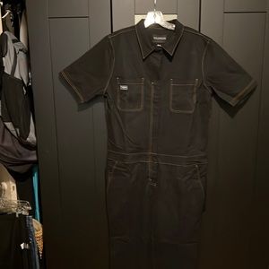 Wildfang Essential Short Sleeve coverall XXLARGE tall Black    NWT